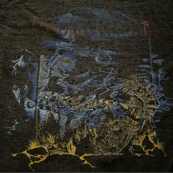 RARE Vintage 1985 Iron Maiden Live After Death Band Tour Shirt Distressed medium - Picture 7 of 9